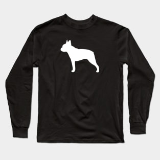 Boston Terrier Silhouette Long Sleeve T-Shirt